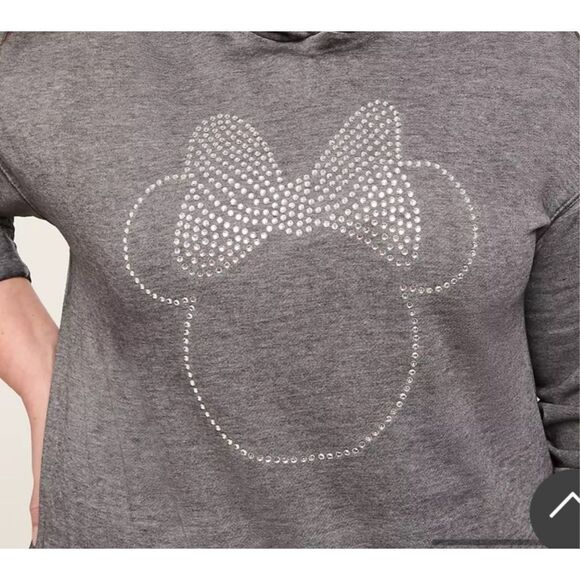 Lane Bryant $74 Relaxed Minnie Mouse rhinestone Hoodie sweatshirt 18/20 2X - Picture 4 of 9